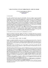 Portada:Variantes léxicas en los testimonios del \"Libro del Tesoro\" / Mª Nieves Sánchez González de Herrero
