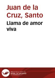 Portada:Llama de amor viva / letra de San Juan de la Cruz; música y voz de Amancio Prada