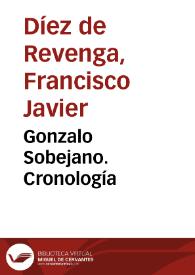 Portada:Gonzalo Sobejano. Cronología / Francisco Javier Díez de Revenga