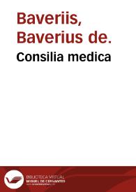 Portada:Consilia medica / Baverius de Baveriis.