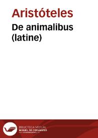 Portada:De animalibus (latine) / Aristoteles; interprete Theodoro Gaza.