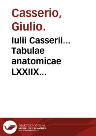 Portada:Iulii Casserii... Tabulae anatomicae LXXIIX... / Daniel Bucretius... XX quae deerant supplevit et omnium explicationes addidit.