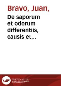 Portada:De saporum et odorum differentiis, causis et effectionibus liber vnus.