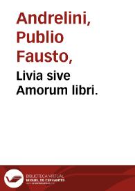Portada:Livia sive Amorum libri.