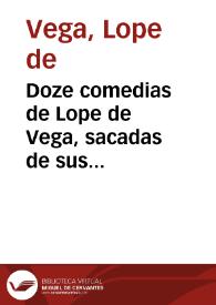 Portada:Doze comedias de Lope de Vega, sacadas de sus originales por él mismo...  Novena parte.