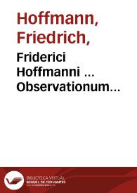 Portada:Friderici Hoffmanni ... Observationum physico-chymicarum selectiorum libri III.