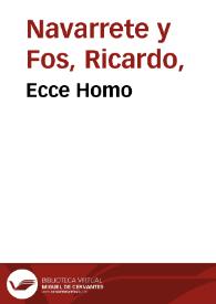 Portada:Ecce Homo / Murillo pintó; Grabado por F. Navarrete