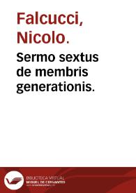 Portada:Sermo sextus de membris generationis.