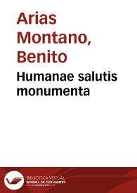 Portada:Humanae salutis monumenta