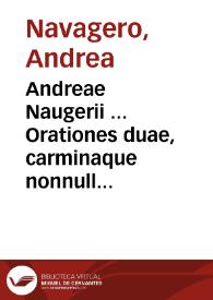 Portada:Andreae Naugerii ... Orationes duae, carminaque nonnulla