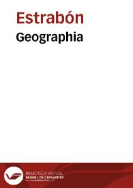 Portada:Geographia / [Estrabó]; a Guarino Veronensi et Gregorio Tifernate [latine] versa; cum annotationibus Antonii Mancinelli