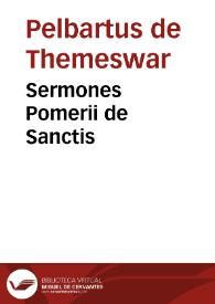 Portada:Sermones Pomerii de Sanctis