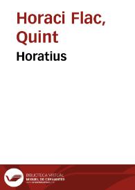 Portada:Horatius / M. Antonii Mureti in eum scholia, sive annotationes; Aldi Manutij de metris Horatianis, eiusdemq[ue] annotationes in Horatium