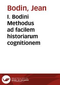 Portada:I. Bodini Methodus ad facilem historiarum cognitionem