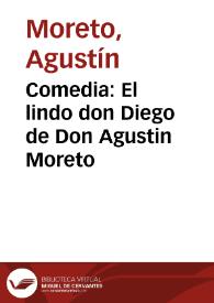 Portada:Comedia : El lindo don Diego de Don Agustin Moreto