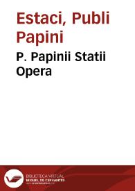 Portada:P. Papinii Statii Opera