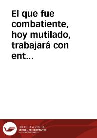 Portada:El que fue combatiente, hoy mutilado, trabajará con entusiasmo para los camaradas del frente  [Document gràfic]