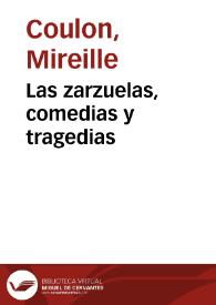 Portada:Las zarzuelas, comedias y tragedias