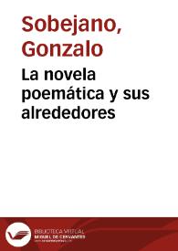 Portada:La novela poemática y sus alrededores / Gonzalo Sobejano