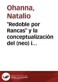 Portada:\"Redoble por Rancas\" y la conceptualización del (neo) indigenismo: una tendencia a la homogeneidad / Natalio Ohanna