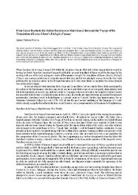 Portada:From Incan Realm to Italian Renaissance : Garcilaso el Inca and the Voyage of his Translation of Leone Ebreo's \"Dialoghi d'Amore\" / James Nelson Novoa