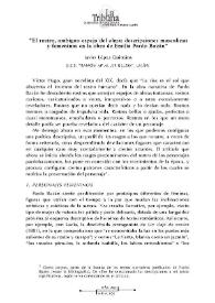 Portada:El rostro, ambiguo espejo del alma: descripciones masculinas y femeninas en la obra de Emilia Pardo Bazán / Javier López Quintáns