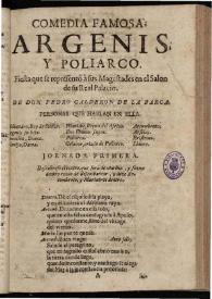 Portada:Argenis y Poliarco