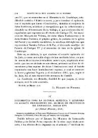Portada:Documentos para la historia artística y literaria de Aragón, procedentes del Archivo de Protocolos de Zaragoza, siglo XVI, por Manuel Abizanda y Broto