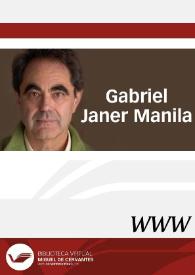 Portada:Gabriel Janer Manila / Directora Gemma Lluch Crespo