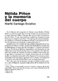 Portada:Nélida Piñón y la memoria del cuerpo / Marifé Santiago Bolaños