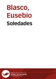 Portada:Soledades / por Eusebio Blasco