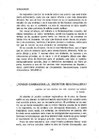 Portada:¿Tomás Carrasquilla, autor regionalista? / José A. Benito Lobo