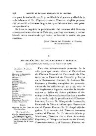 Portada:Recepción del Sr. Ballesteros y Beretta (Junta pública del domingo 2 de febrero de 1918) / Juan Pérez de Guzmán y Gallo