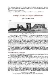 Portada:El templo de Debod, cedido por Egipto a España / Martín Almagro Basch