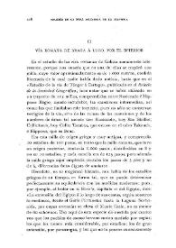Portada:Vía romana de Braga a Lugo, por el interior / Antonio Blázquez