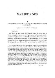 Portada:Origen e Instituto de la Orden Militar de Santa María de España / Juan Pérez Villamil