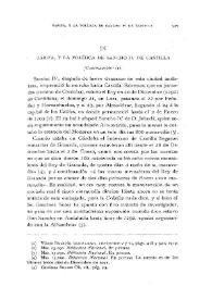 Portada:Tarifa, y la política de Sancho IV de Castilla [III] (Continuación) / Mercedes Gaibrois de Ballesteros