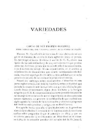 Portada:Cartas de don Próspero Bofarull sobre arreglo del Real y General Archivo de Aragón [I] (Continuará) / Próspero Bofarull