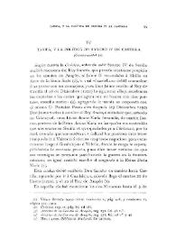 Portada:Tarifa, y la política de Sancho IV de Castilla [IV] (Continuación) / Mercedes Gaibrois de Ballesteros