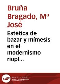 Portada:Estética de bazar y mímesis en el modernismo rioplatense: Julio Herrera y Reissig y Leopoldo Lugones