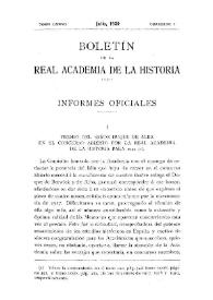 Portada:Premio del Sr. Duque de Alba en el Concurso abierto por la Real Academia de la Historia para 1920 / El Conde de Cedillo, Adolfo Bonilla, G.Maura