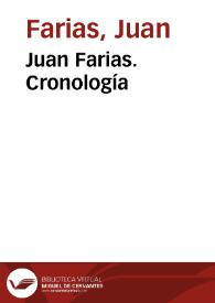 Portada:Juan Farias. Cronología / Juan Farias y Lourdes Huanqui