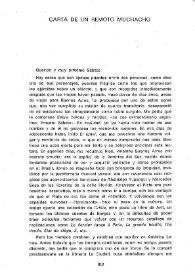 Carta de un remoto muchacho / Janer Cristaldo; traducción Juan José Mouriño Mosquera