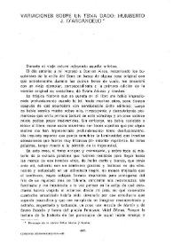 Portada:Variaciones sobre un tema dado: Humberto J. d' Arcángelo / Jorge A. Andrade