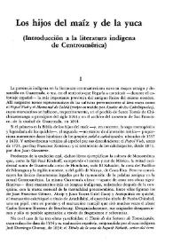 Portada:Los hijos del maíz y de la yuca (Introducción a la literatura indígena de Centroamérica) / Jorge Eduardo Arellano