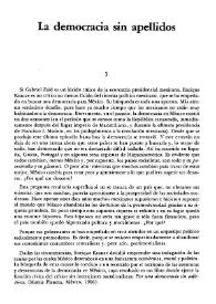 Portada:La democracia sin apellidos / Julián Meza