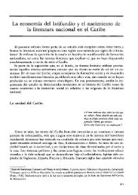 Portada:La economía del latifundio y el nacimiento de la literatura nacional en el Caribe / Roberta Salper