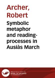 Portada:Symbolic metaphor and reading-processes in Ausiàs March