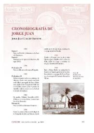 Portada:Cronobiografía de Jorge Juan / Jorge Juan Guillén Salvetti