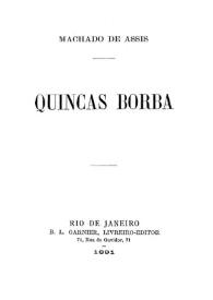 Portada:Quincas Borba / Machado de Assis